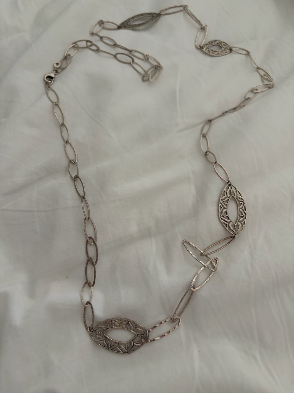 Rare vintage Silpada delicate Silver Filigree Link Necklace - Women Jewelry
